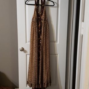 Animal print low back maxi NWOT